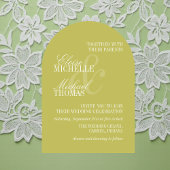 Moderne Chartreuse Formele Boog Bruiloft Kaart
