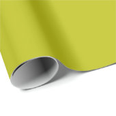 Moderne Chartreuse Groen Effen Kleur Cadeaupapier (Rol Hoek)