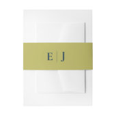 Moderne Chartreuse Monogram Editoriaal Trouwkaart Uitnodigingen Wikkel (Voorkant Voorbeeld)