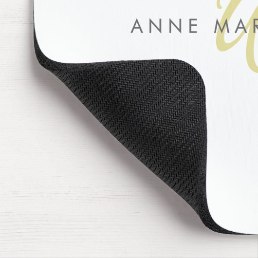 Moderne Chartreuse Script Monogram Muismat (Hoek)