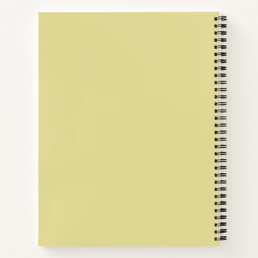 Moderne Chartreuse Witte Script Monogram Notitieboek (Achterkant)