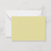 Moderne Chartreuse Witte Script Monogram Notitiekaartje (Achterkant)