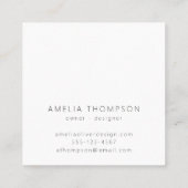 Moderne checkboard blauw, eenvoudige stijlvolle to vierkante visitekaartje (Achterkant)