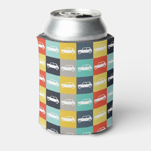 Moderne  checkboard Mini Cooper Blikjeskoeler (Blikje Achterkant)