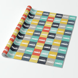 Moderne  checkboard Mini Cooper Cadeaupapier