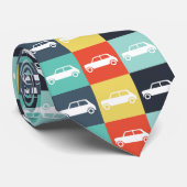 Moderne checkboard Mini Cooper Stropdas (Opgerold)