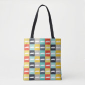 Moderne checkboard Mini Cooper Tote Bag (Voorkant)