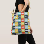 Moderne  checkboard Mini Cooper Tote Bag (Dichtbij)