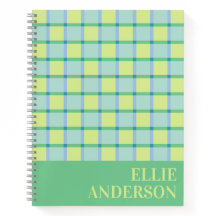 Moderne Checker Blauw Groen Lime Gepersonaliseerd