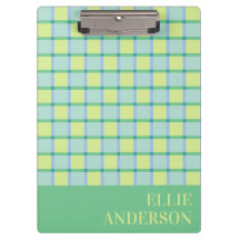 Moderne Checker Pastel Blauw Groen Lime Aangepast