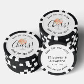 Moderne Cheers Aperol Drink bruiloft Poker Chips (Opstapeling)