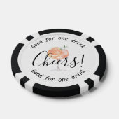 Moderne Cheers Aperol Drink bruiloft Poker Chips (Enkel)