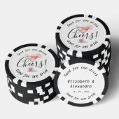 Moderne Cheers Cosmo Drink bruiloft Poker Chips (Opstapeling)