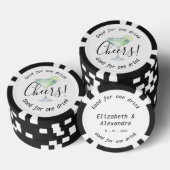 Moderne Cheers Daiquiri Drink bruiloft Poker Chips (Opstapeling)