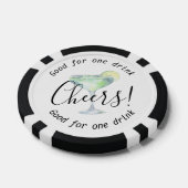 Moderne Cheers Daiquiri Drink bruiloft Poker Chips (Enkel)