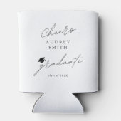 Moderne Cheers Graduate Script Afstudeerhoed Blikjeskoeler (Achterkant)