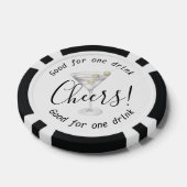 Moderne Cheers Martini Drink bruiloft Poker Chips (Enkel)