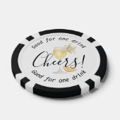 Moderne Cheers Mimosa Drink bruiloft Poker Chips (Enkel)