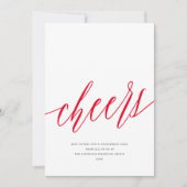 Moderne Cheers Non-Photo Business Holiday Kaart (Voorkant)
