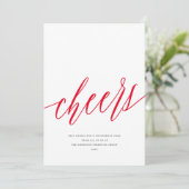 Moderne Cheers Non-Photo Business Holiday Kaart (Staand voorkant)