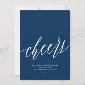 Moderne Cheers Non-Photo Business Holiday Kaart (Voorkant)