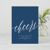 Moderne Cheers Non-Photo Business Holiday Kaart (Staand voorkant)