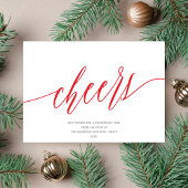 Moderne Cheers Non-Photo Business Holiday Kaart