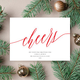 Moderne Cheers Non-Photo Business Holiday Kaart