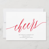 Moderne Cheers Non-Photo Business Holiday Kaart (Voorkant)