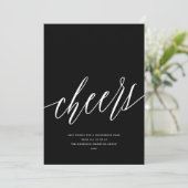 Moderne Cheers Non-Photo Business Holiday Kaart (Staand voorkant)
