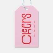 Moderne Cheers Persoonlijk Cadeaulabel (Voorkant)