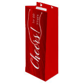 Moderne Cheers tot 40 jaar Ruby Red Jubileum Wijn Cadeautas (Achterkant Gekanteld)