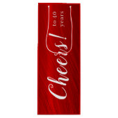Moderne Cheers tot 40 jaar Ruby Red Jubileum Wijn Cadeautas (Voorkant)