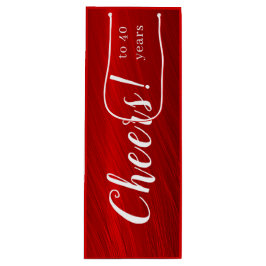Moderne Cheers tot 40 jaar Ruby Red Jubileum Wijn Cadeautas