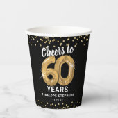 Moderne Cheers tot 60 jaar geboortedag Papieren Bekers (Voorkant)