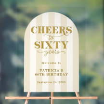Moderne Cheers Zestig Jaar 60ste Verjaardag Welkom