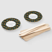 Moderne cheetah dierprint bont bruiloft rond handwaaier (Niet-gemonteerd)