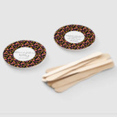 Moderne cheetah dierprint zachte wedding ronde handwaaier (Niet-gemonteerd)