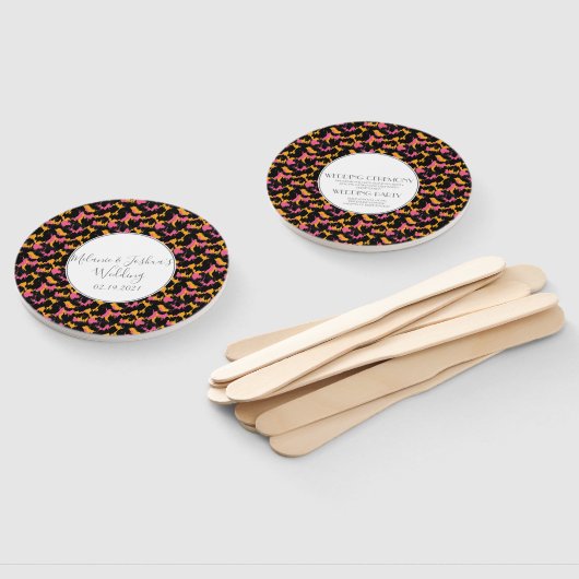 Moderne cheetah dierprint zachte wedding ronde handwaaier (Niet-gemonteerd)