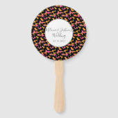 Moderne cheetah dierprint zachte wedding ronde handwaaier (Voorkant)