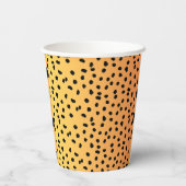 Moderne Cheetah Print Papieren Bekers (Achterkant)