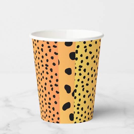 Moderne Cheetah Print Papieren Bekers (Links)