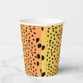 Moderne Cheetah Print Papieren Bekers (Rechts)