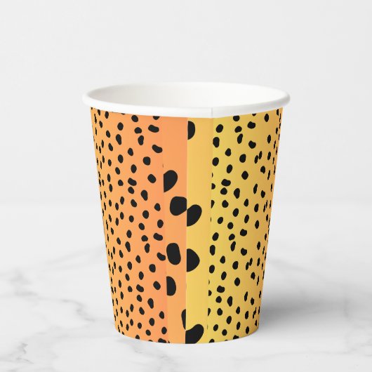Moderne Cheetah Print Papieren Bekers (Rechts)