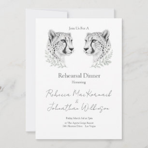 Moderne Cheetah Proefhuwelijksdiner Elegant Ontwer Kaart