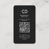 Moderne chef-kok zwart zilver mes slager cateraar visitekaartje (Achterkant)