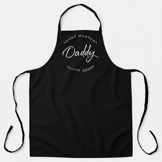 Moderne Chef Master Daddy Gepersonaliseerd Jaar Schort (Voorkant)