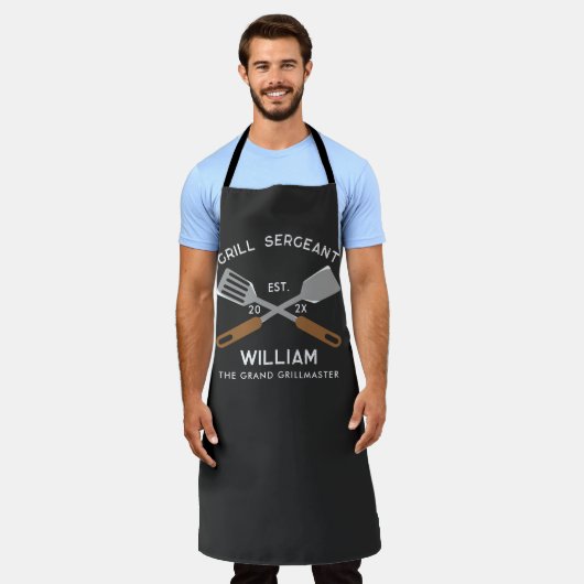 Moderne Chef Papa Grill Expert Persoonlijk Schort (Gedragen)