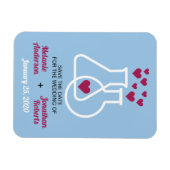 Moderne Chemie Hart Bruiloft Save The Date Magneet (Horizontaal)