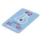 Moderne Chemie Hart Bruiloft Save The Date Magneet (Linkerzijde)